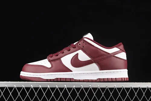 All Categories Nk SB Dunk Series Nk SB Dunk Low Low-top sneakers J version Nk SB Dunk Low Prm Burgundy and white color SB smashed backboard fashion casual sneakers DD1503-108